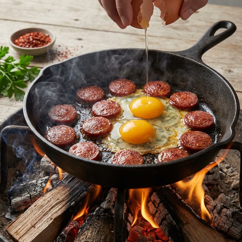 Sahanda Sucuklu Yumurta